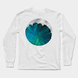 Watercolor Droplets on Paper Towel Circle Long Sleeve T-Shirt